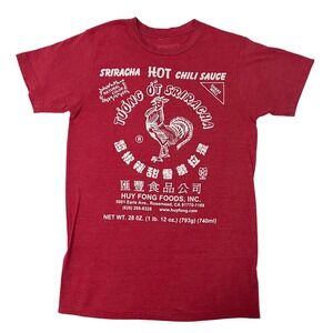 Ripple Junction Sriracha Hot Chili Sauce Rooster Graphic T Shirt Men's Small Red